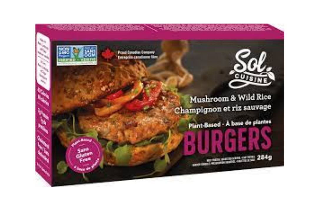 Plant-based burgers - Mushroom & Wild Rice