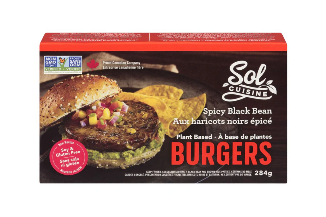 Plant-based burgers - Spicy Black Bean